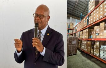 Medical and reproductive health commodities stored for distribution to health facilities in Sierra Leone