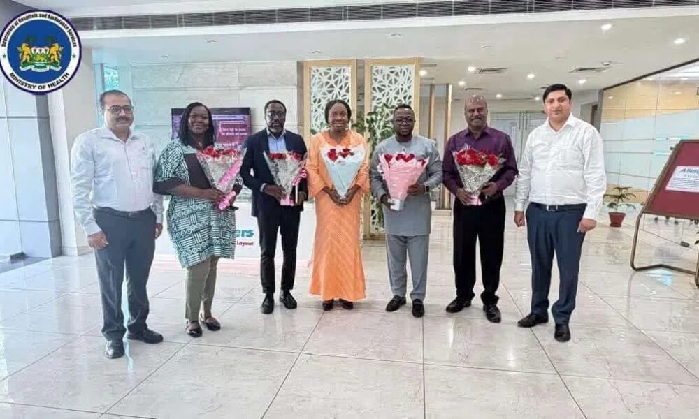 Sierra Leone Ministry of Health delegation visiting a medical equipment manufacturer in Chandigarh, India
