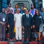 Sierra Leone judicial officials receive a Liberian delegation at the Chief Justice’s Chambers in Freetown