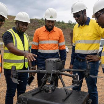 SLCAA Inspects FG Gold’s DJI Matrice 400 RTK Drone at Baomahun