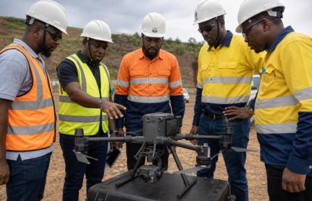 SLCAA Inspects FG Gold’s DJI Matrice 400 RTK Drone at Baomahun
