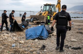 Spanish Police Clear Ceuta Beach Camp Ahead of Royal Visit
