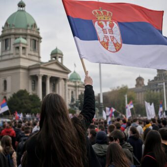 Students rally in Belgrade ahead of Serbia’s snap parliamentary elections