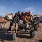 Sudanese refugees at a transit centre in eastern Chad