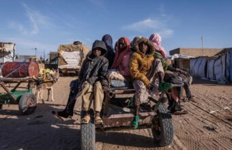 Sudanese refugees at a transit centre in eastern Chad