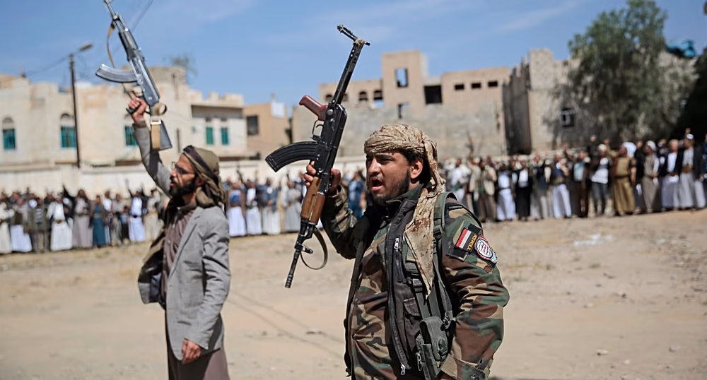 A view of Taiz governorate in Yemen amid reported fighting between Houthi and government forces